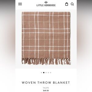 NWT Woven Throw Blanket Little Korboose